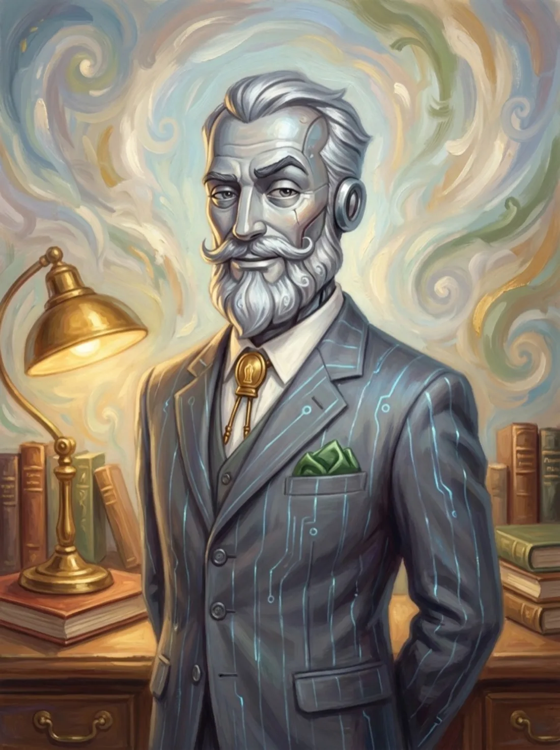 L.A.N.C.E. — the keeper, painted in his study