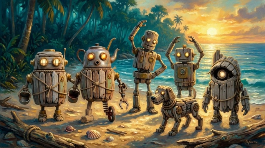 What saved him was not the island. He had an island, and he was still alone.